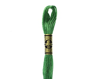 DMC 700 -  Bright Christmas Green, 6 Strand Embroidery Floss 100% Cotton 8.7 Yards Per Skein