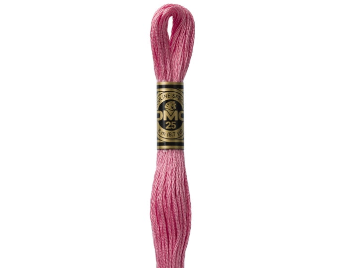 DMC  962 - Medium Dusty Rose, 6 Strand Embroidery Floss 100% Cotton 8.7 Yards Per Skein