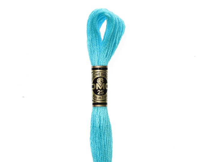 DMC 3846 - Light Bright Turquoise, 6 Strand Embroidery Floss 100% Cotton 8.7 Yards Per Skein