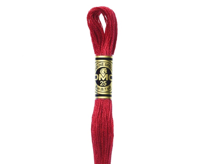 DMC  304 - Medium Red, 6 Strand Embroidery Floss 100% Cotton 8.7 Yards Per Skein
