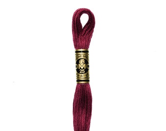 DMC  815 - Medium Garnet, 6 Strand Embroidery Floss 100% Cotton 8.7 Yards Per Skein