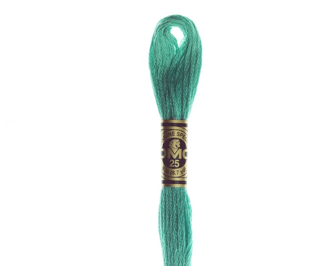 DMC 958 - Dark Sea Green, 6 Strand Embroidery Floss 100% Cotton 8.7 Yards Per Skein