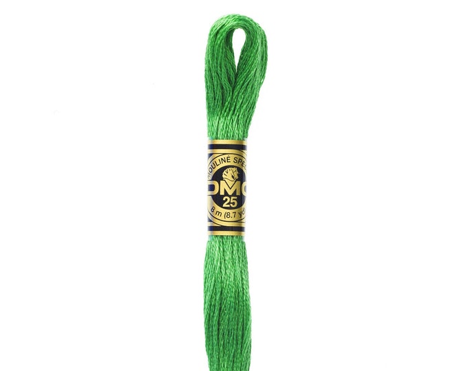 DMC 701 - Light Christmas Green, 6 Strand Embroidery Floss 100% Cotton 8.7 Yards Per Skein