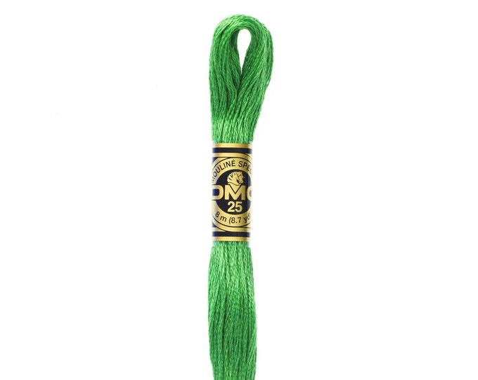 DMC 701 - Light Christmas Green, 6 Strand Embroidery Floss 100% Cotton 8.7 Yards Per Skein