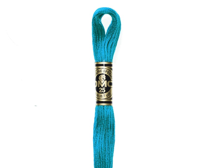 DMC 3844 - Dark Bright Turquoise, 6 Strand Embroidery Floss 100% Cotton 8.7 Yards Per Skein
