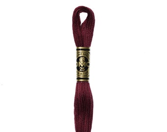 DMC 814 - Dark Garnet, 6 Strand Embroidery Floss 100% Cotton 8.7 Yards Per Skein