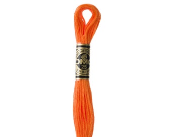 DMC  970 - Light Pumpkin, 6 Strand Embroidery Floss 100% Cotton 8.7 Yards Per Skein