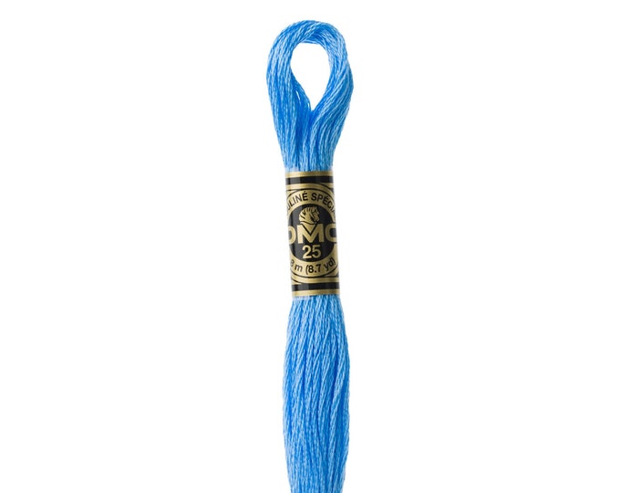 DMC 996 - Medium Electric Blue, 6 Strand Embroidery Floss 100% Cotton 8.7 Yards Per Skein
