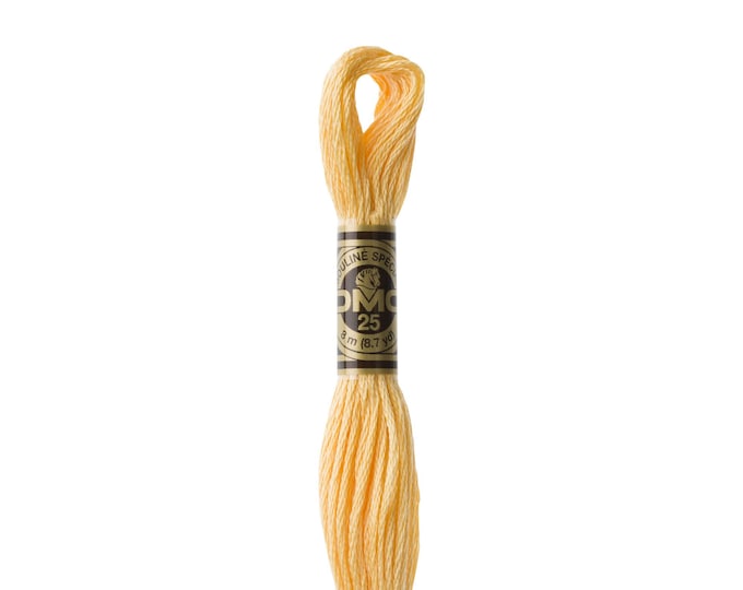 DMC 3855 - Light Autumn Gold, 6 Strand Embroidery Floss 100% Cotton 8.7 Yards Per Skein