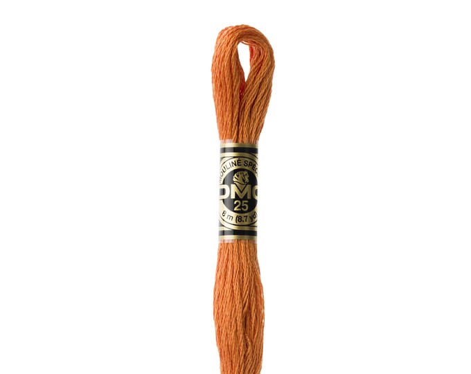 DMC 3853 - Dark Autumn Gold, 6 Strand Embroidery Floss 100% Cotton 8.7 Yards Per Skein
