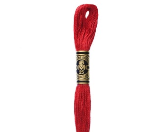 DMC 321 - Christmas Red, 6 Strand Embroidery Floss 100% Cotton 8.7 Yards Per Skein