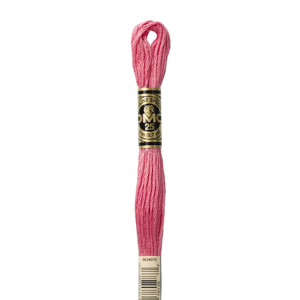 DMC 3833 - Light Raspberry, 6 Strand Embroidery Floss 100% Cotton 8.7 Yards Per Skein