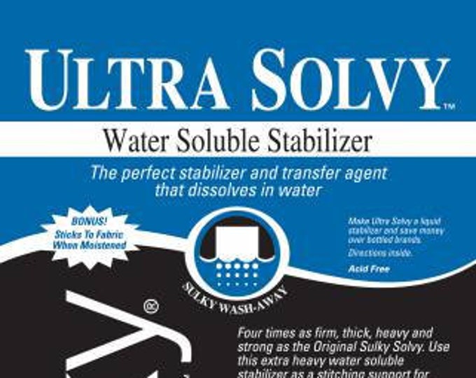 Sulky Ultra Solvy Heavy Weight Water Soluble Stabilizer 20in x 1 yd - 408-01