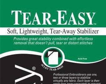 Sulky Tear-Easy Soft Lightweight Tear-Away Stabilizer-White 20in x 1 yd - 751-01