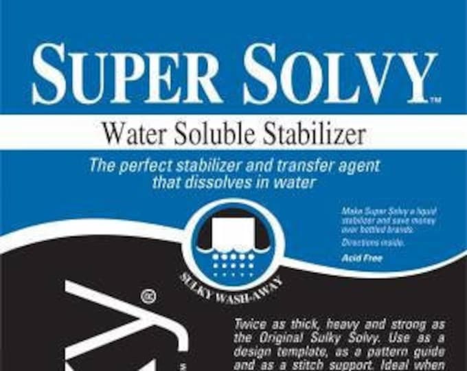 Sulky Super Solvy Medium Weight Water Soluble Stabilizer 20in x 1 yd - 405-01