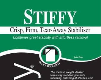 Sulky Stiffy Firm Tear-Easy Medium Weight Tear-Away Stabilizer-White 20in x 1 yd - 216-01