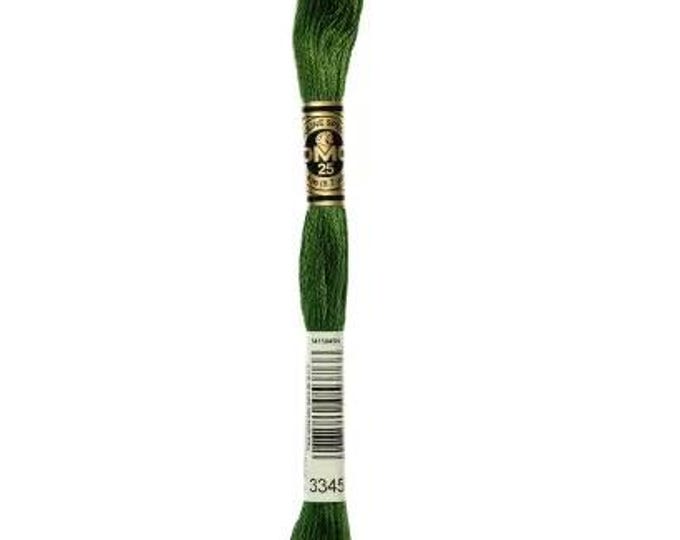 DMC 3345 - Dark Hunter Green, 6 Strand Embroidery Floss 100% Cotton 8.7 Yards Per Skein