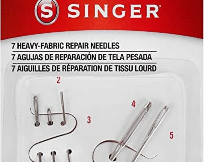 Singer 7 Heavy-Fabric Repair Needles, S01025