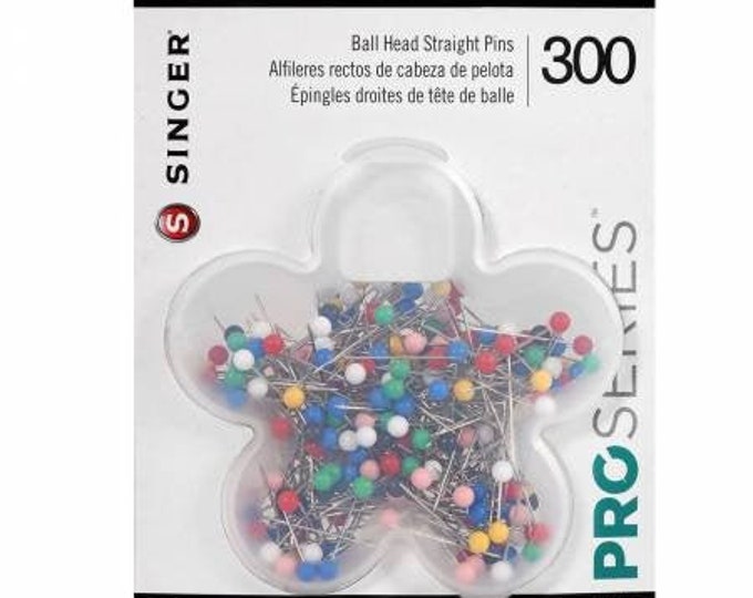 SALE - Singer ProSeries Ball Head Straight Pins 300 Count. Size 17,  1-1/16 in, 2.7 cm - 04339