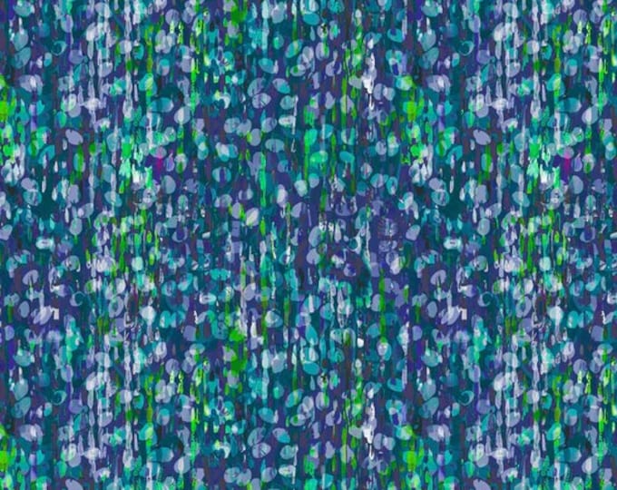 Solace - Dark Blue Dots by Flora Bowley for P&B Textiles,  100% Premium Cotton Fabric, SOLA-4921-DB