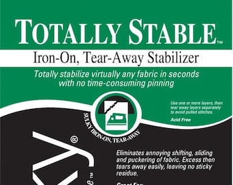 Sulky Totally Stable Iron-On White Tear-Away Stabilizer, Lightweight 20in x 1 - 661-01 White yd