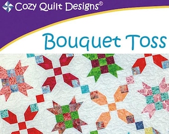 Bouquet Toss Quilt Pattern, CQD01118