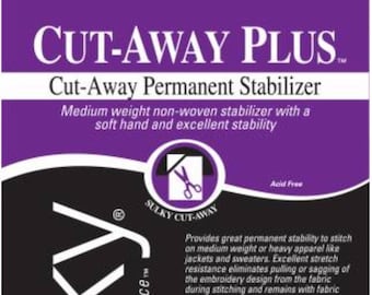 Sulky Cut-Away Plus Permanent Stabilizer - White, Medium Weight 20" x 36" - 275-01