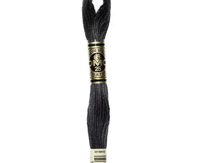 DMC  3799 - Very Dark Pewter Gray, 6 Strand Embroidery Floss 100% Cotton 8.7 Yards Per Skein