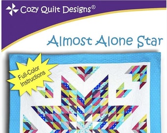 Almost Alone Star Quilt Pattern by Daniela Stout for Cozy Quilt Designs, CQD01218