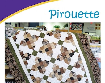 Pirouette Quilt Pattern by Daniela Stout for Cozy Quilt Designs, CQD01093