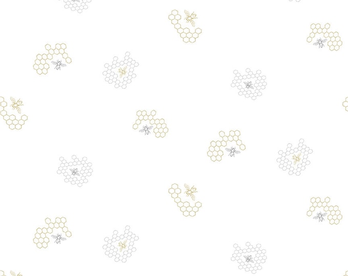 Hush Hush 2 - Humble Bee by Tara Reed for Riley Blake Designs, 100% Cotton Fabric, Low-Volume Collection, C12881