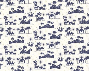 Come Let Us Adore Him Silhouettes Cloud, 100% Cotton, C16311-CLOUD