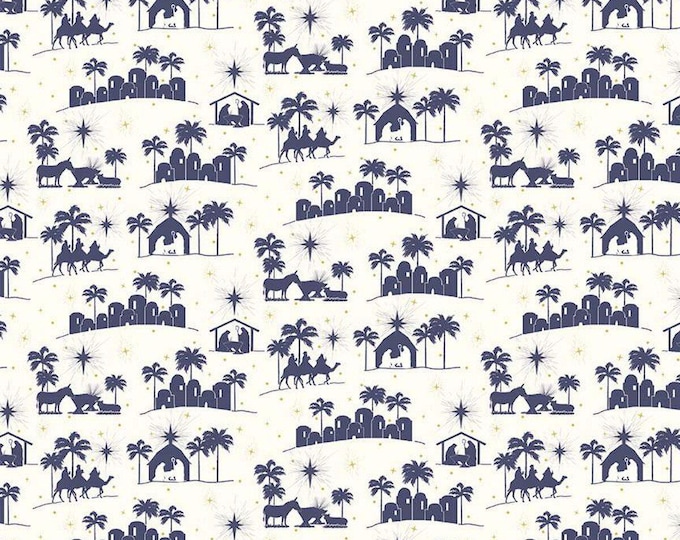 Come Let Us Adore Him Silhouettes Cloud, 100% Cotton, C16311-CLOUD