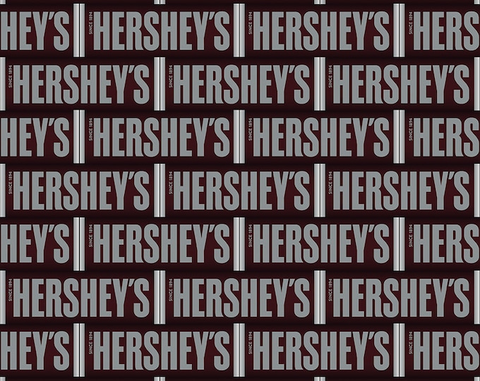 Celebrate with Hershey Valentine's Day Main Dark Chocolate by Riley Blake Designs, 100% Fine Cotton Fabric, C12800-DKCHOCOLATE