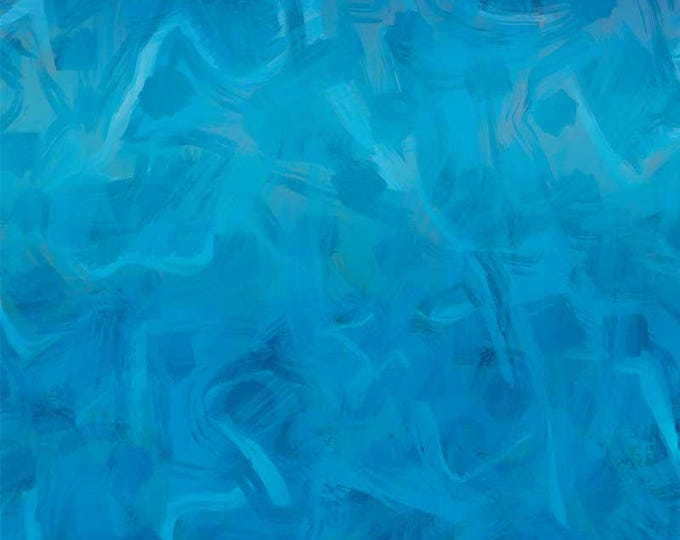 Spring In The Northwoods Painted Texture Blender Blue by Jamie Kalvestran for P&B Textiles, 100% Premium Cotton Fabric, SINW 5421 B