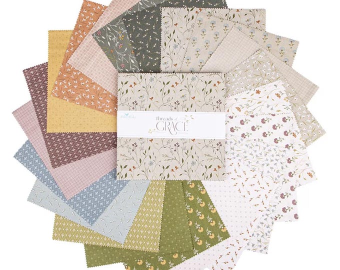Threads of Grace 10" Stacker by Kassidy Grace, 100% Cotton Batik, 42 Pieces, 10-16820-42