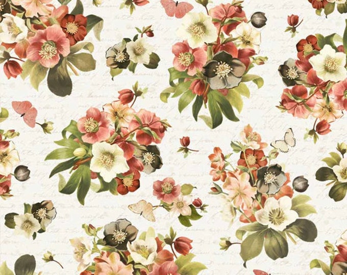 Petal Bouquet - Bouquet Toss by Katie Pertiet for P&B Textiles, 100% Premium Cotton Fabric, PBOU-4960 E