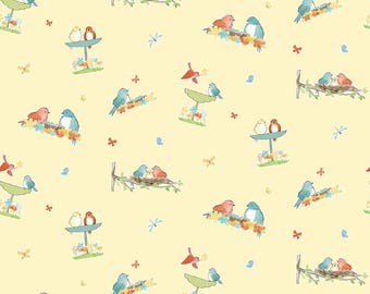 Happy at Home Vignettes Lemon by Tara Reed for Riley Blake Designs, 100% Fine Cotton, C13701-Lemon