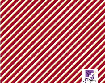 Joyful - Candy Cane Stripe Red with Metallic Highlights, 100% Cotton, JOYF 5894 R