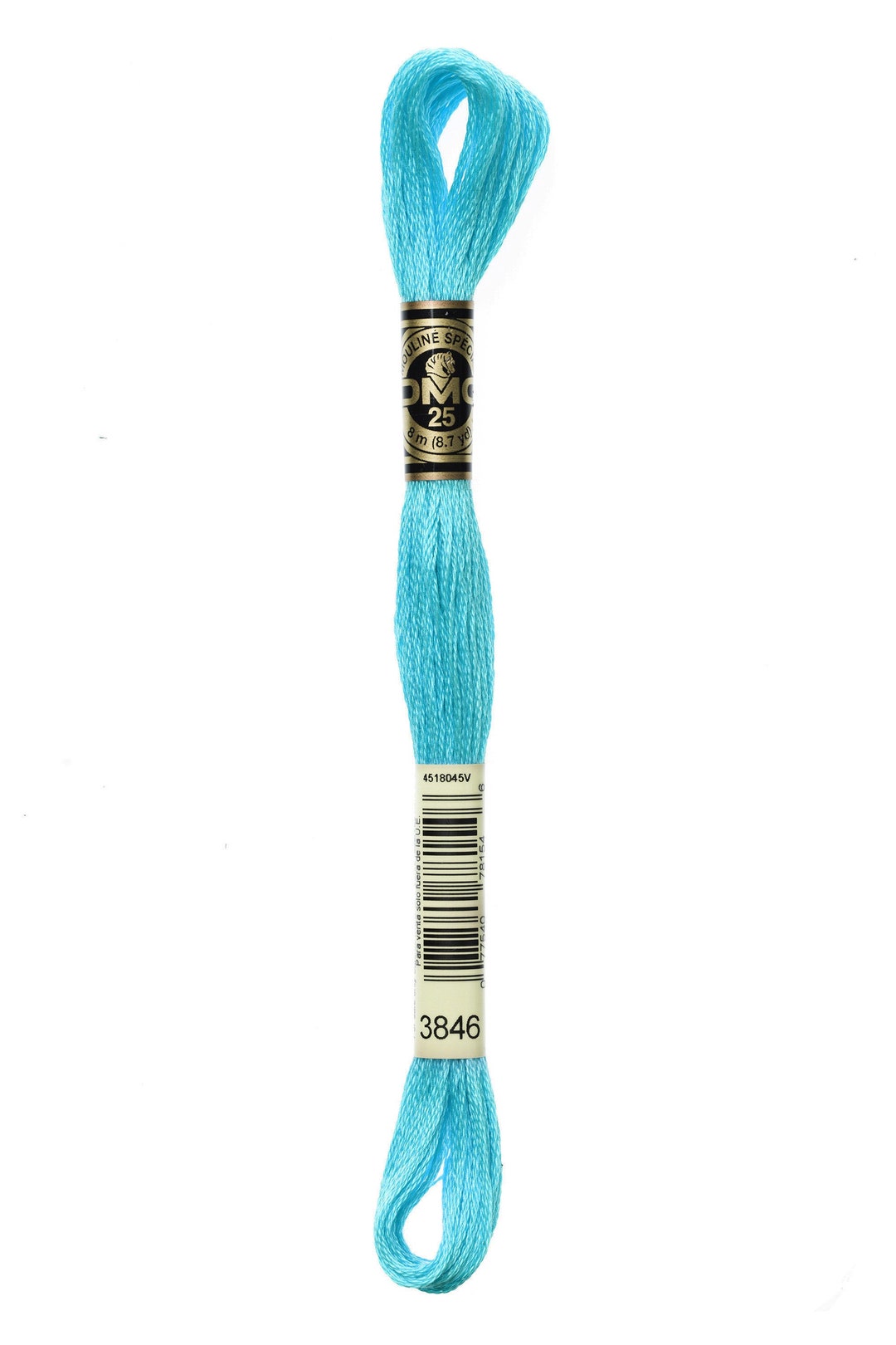 DMC 3846 - Light Bright Turquoise, 6 Strand Embroidery Floss 100