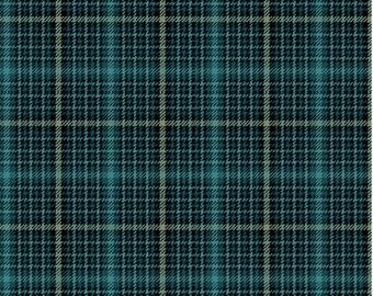 Winter Plaid Elegance-Teal, Festive Medley by Jackie Robinson, Benartex Designer Fabrics, 100% Cotton, 12348-85