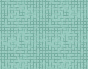 Happy at Home Plaid Teal by Tara Reed for Riley Blake Designs, 100% Fine Cotton, C13705-Teal