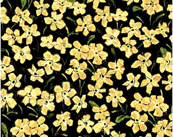 Jona's Garden Forget Me Nots by Jon Van Zyle for P&B Textiles, 100% Premium Cotton Fabric, JGAR 5389 KY