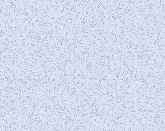 Hydrangeas in the Garden Scrolls Powder Pearl, 100% Cotton Fabric, CPL16836-POWDER