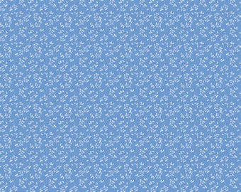 Penelope Mini Stems Blue, 100 % Cotton, C16646-BLUE