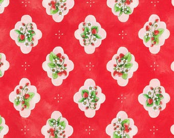 Strawberry Season  - Strawberries Strawberry, 100% Cotton, ABYD-22312-98 STRAWBERRY