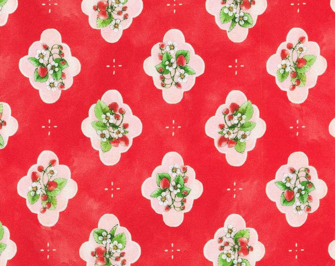 Strawberry Season  - Strawberries Strawberry, 100% Cotton, ABYD-22312-98 STRAWBERRY