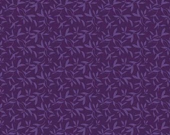 Whimsy II - Tossed Sprigs Dark Purple, 100% Cotton, WHM2 5686 DC