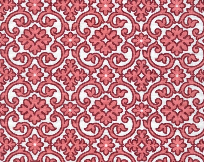 Flowerhouse: Softly Quatrefoil Red, 100% Cotton, FLH-21703-3