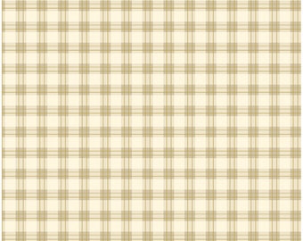Merry Plaid-Natural Enhanced with Metallic Gold, Festive Medley by Jackie Robinson, Benartex Designer Fabrics, 100% Cotton, 13184M-70